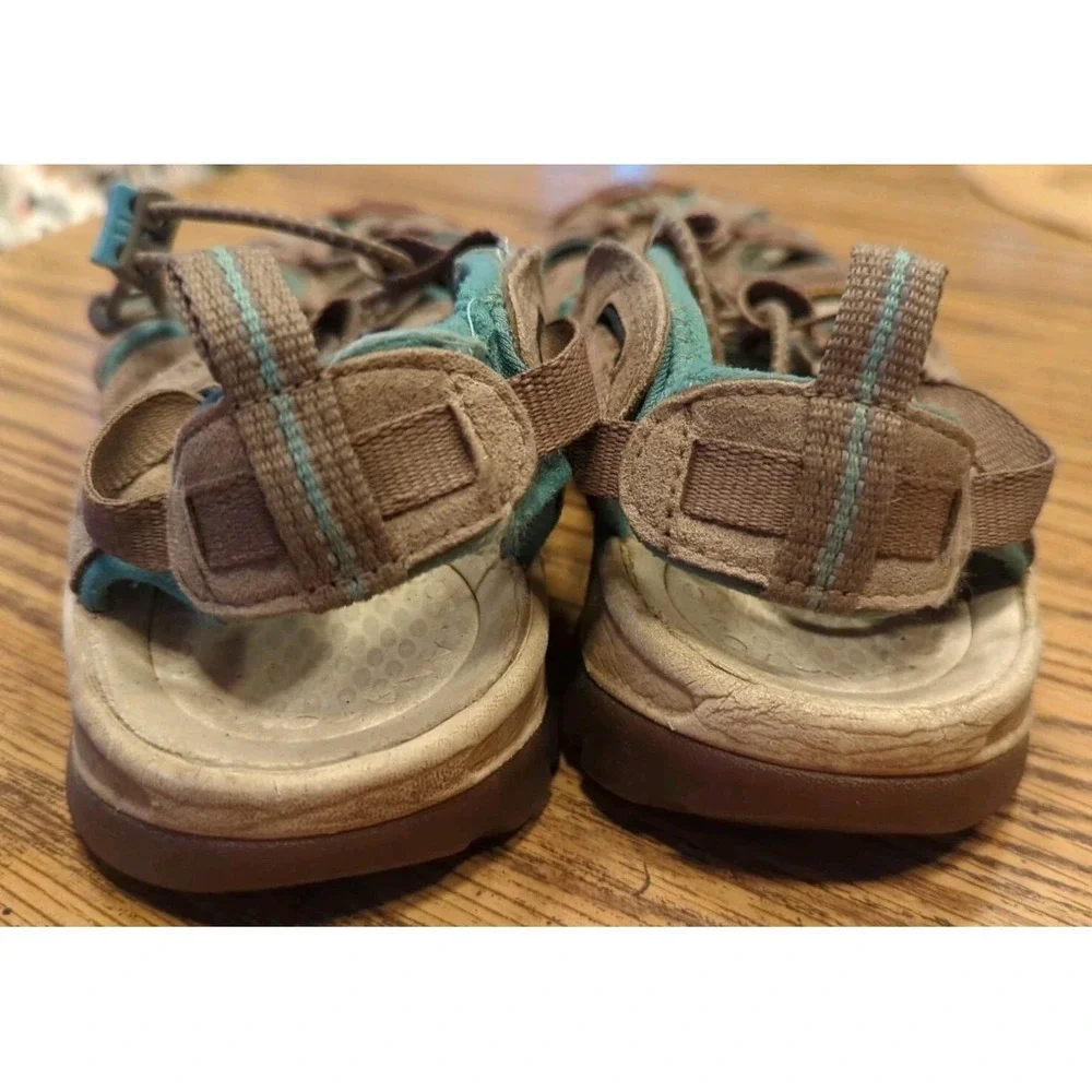 Men's Keen Newport H2 Waterproof Taupe & Blue Sandals Size 8.5